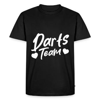 Fléchettes Équipe Coeur Amour - T-shirt Premium bio Homme - noir - Devant - Nico (187cm)