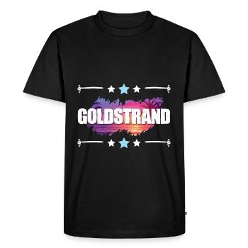 Golden Sands - Men's Premium Organic T-Shirt - black - Front - Nico (187cm)