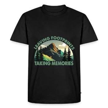 Camping campfire saying - Men's Premium Organic T-Shirt - black - Front - Nico (187cm)