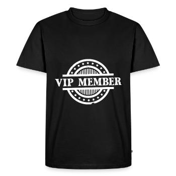 Tampon de membre VIP - T-shirt Premium bio Homme - noir - Devant - Nico (187cm)
