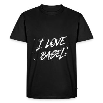 J’adore Bâle - T-shirt Premium bio Homme - noir - Devant - Nico (187cm)