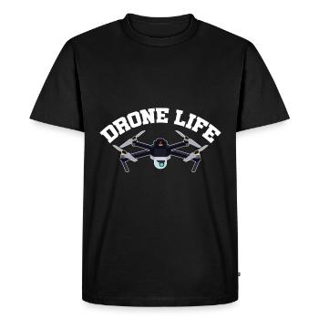 Drone Life Graphic Drone Flying Quadcopter Pilot R - Men's Premium Organic T-Shirt - black - Front - Nico (187cm)