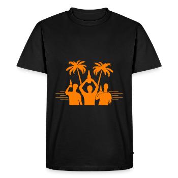 Fête Vacances à la plage - T-shirt Premium bio Homme - noir - Devant - Nico (187cm)