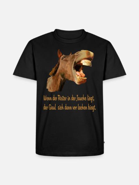 Zum Lachen - Männer Premium Bio T-Shirt - Schwarz