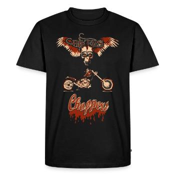 chopper bis - T-shirt Premium bio Homme - noir - Devant - Nico (187cm)