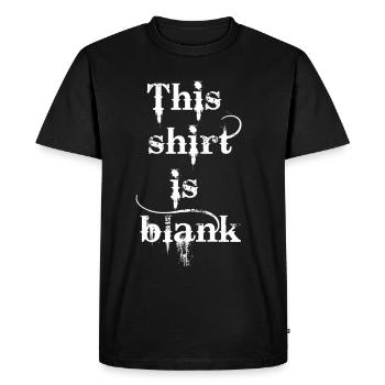 This shirt is blank - Men's Premium Organic T-Shirt - black - Front - Nico (187cm)