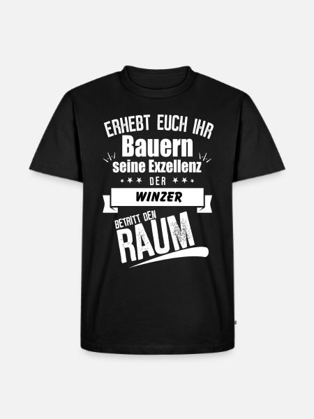 Winzer - Männer Premium Bio T-Shirt - Schwarz