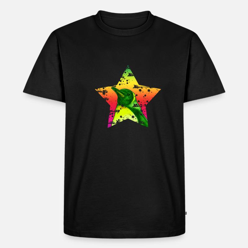 Pinguin Seevogel Südpol - Männer Premium Bio T-Shirt - Schwarz