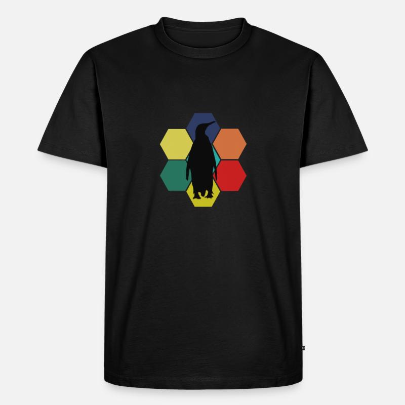 Pinguin Seevogel Südpol - Männer Premium Bio T-Shirt - Schwarz