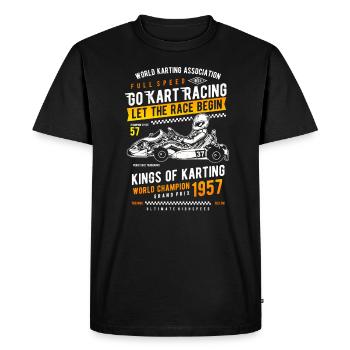 Idée cadeau Go Kart Racing Driver Motorsport - T-shirt Premium bio Homme - noir - Devant - Nico (187cm)