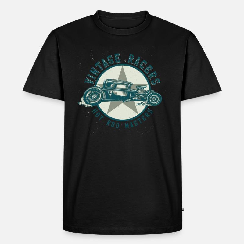 Hot Rod Masters - Männer Premium Bio T-Shirt - Schwarz