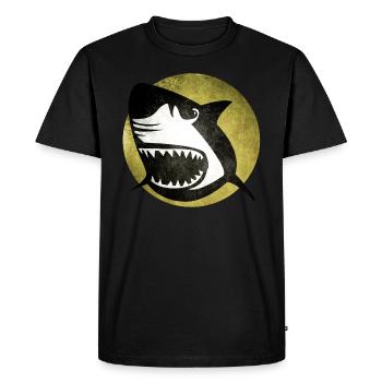 Requin Vintage - T-shirt Premium bio Homme - noir - Devant - Nico (187cm)