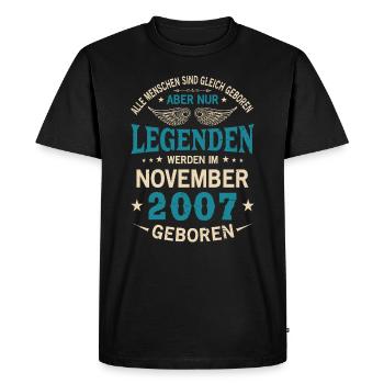 Toutes les personnes naissent égales Novembre 2007 - T-shirt Premium bio Homme - noir - Devant - Nico (187cm)