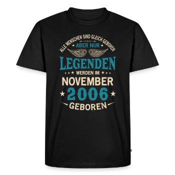 Toutes les personnes naissent égales Novembre 2006 - T-shirt Premium bio Homme - noir - Devant - Nico (187cm)