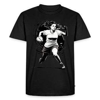 Handball player streetwear Iconic style - Men's Premium Organic T-Shirt - black - Front - Nico (187cm)