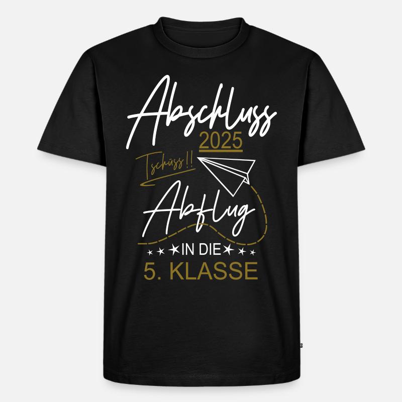 Abschluss 2025 Grundschule - Männer Premium Bio T-Shirt - Schwarz