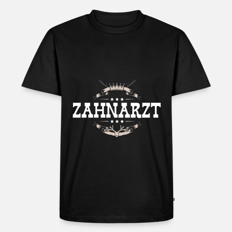 Zahnarzt Beruf - Männer Premium Bio T-Shirt - Schwarz