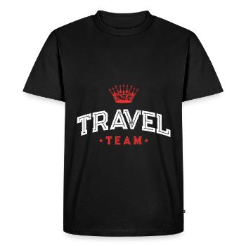 Équipe de voyage - T-shirt Premium bio Homme - noir - Devant - Nico (187cm)