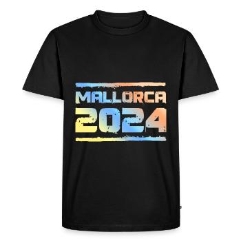 Majorque 2024 Coloré - T-shirt Premium bio Homme - noir - Devant - Nico (187cm)