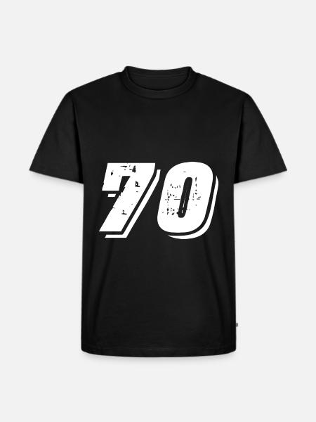 70 number symbol - Men's Premium Organic T-Shirt - black
