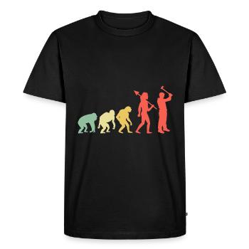 Evolution Axe Throwing Target Hatchet Thrower - T-shirt Premium bio Homme - noir - Devant - Nico (187cm)