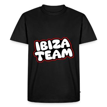 Ibiza Team - Men's Premium Organic T-Shirt - black - Front - Nico (187cm)