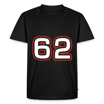 Symbole numérique 62 - T-shirt Premium bio Homme - noir - Devant - Nico (187cm)