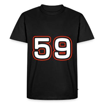 Symbole numérique 59 - T-shirt Premium bio Homme - noir - Devant - Nico (187cm)