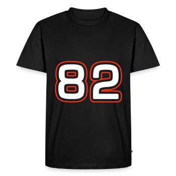 82 number symbol - Men's Premium Organic T-Shirt - black - Front - Nico (187cm)