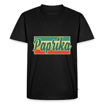 Paprika - T-shirt Premium bio Homme - noir - Devant - Nico (187cm)