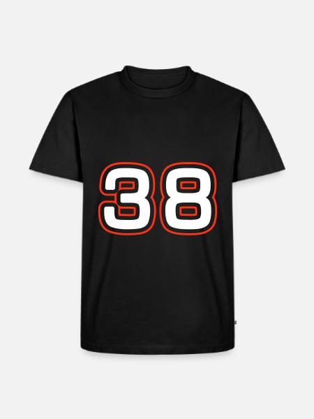 38 number symbol - Men's Premium Organic T-Shirt - black
