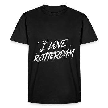 J’adore Rotterdam - T-shirt Premium bio Homme - noir - Devant - Nico (187cm)