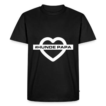 Papa chien - T-shirt Premium bio Homme - noir - Devant - Nico (187cm)