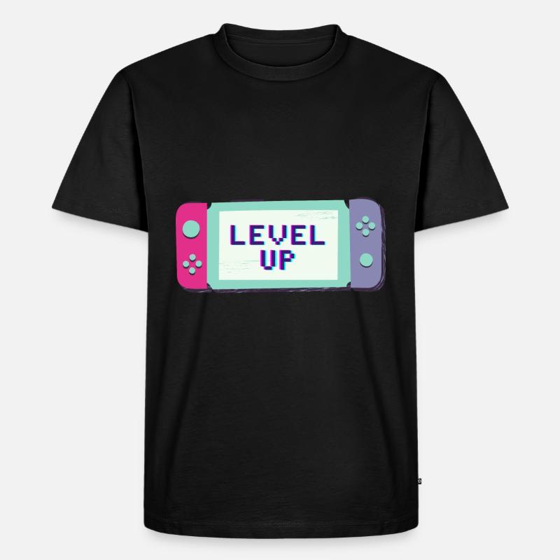 Level Up wechseln - Männer Premium Bio T-Shirt - Schwarz