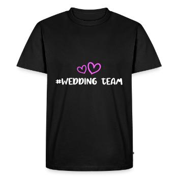 Wedding Team Heart - Men's Premium Organic T-Shirt - black - Front - Nico (187cm)