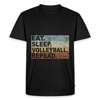 Volleyball Gift Sports Club - Men's Premium Organic T-Shirt - black - Front - Nico (187cm)