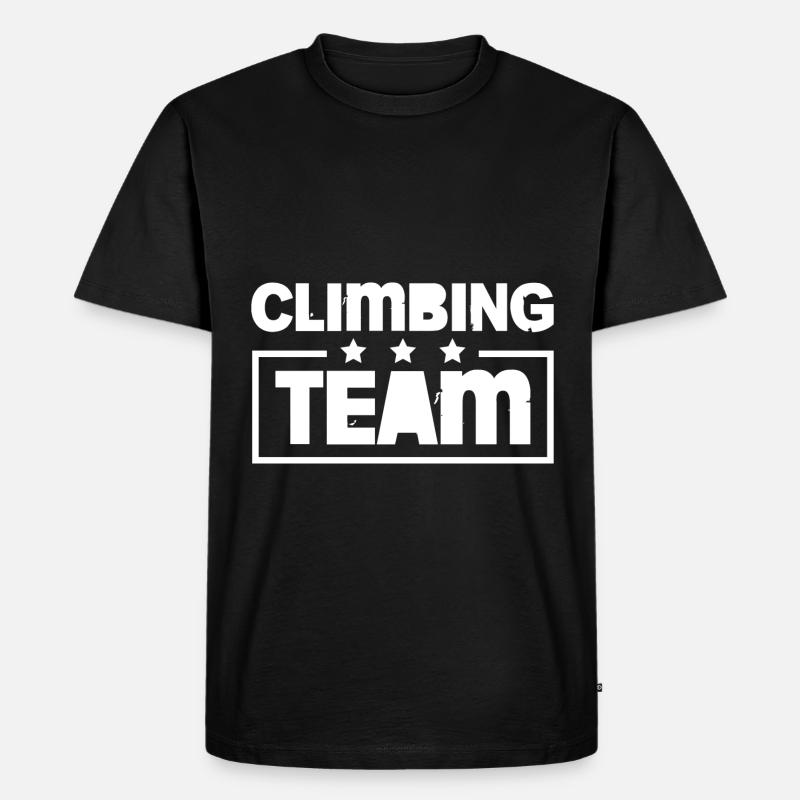 Climbing Team Klettern Mannschaft Bunt - Männer Premium Bio T-Shirt - Schwarz