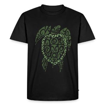 tortue - T-shirt Premium bio Homme - noir - Devant - Nico (187cm)
