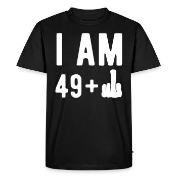 50th Birthday HAPPY BIRTHDAY Funny Gift - Men's Premium Organic T-Shirt - black - Front - Nico (187cm)