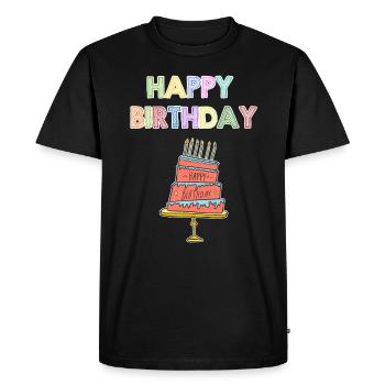 Happy Birthday Shirt Kids - Men's Premium Organic T-Shirt - black - Front - Nico (187cm)