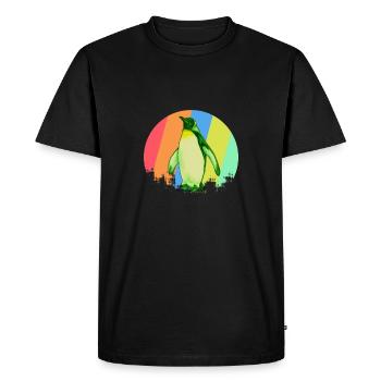 Cadeau de pingouin - T-shirt Premium bio Homme - noir - Devant - Nico (187cm)