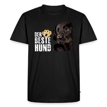 Le meilleur chien - Labrador Brown - T-shirt Premium bio Homme - noir - Devant - Nico (187cm)