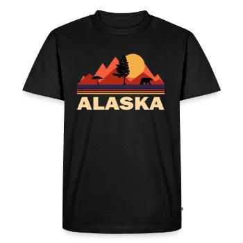 alaska nature mountains - Men's Premium Organic T-Shirt - black - Front - Nico (187cm)