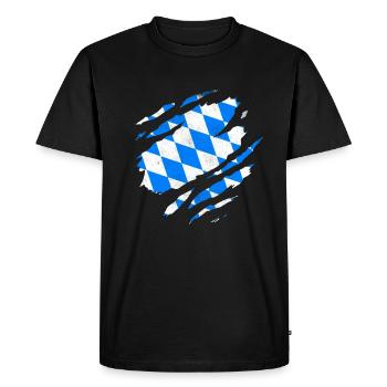 DRAPEAU BAVAROIS DRAPEAU BAVAROIS DIAMANT BAVIÈRE - T-shirt Premium bio Homme - noir - Devant - Nico (187cm)