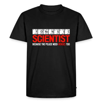 Forensic Scientist Are Police Heroes Analyst Gift - Men's Premium Organic T-Shirt - black - Front - Nico (187cm)