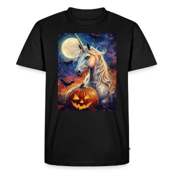 Cadeau d’Halloween Femmes Licorne Hommes Enfants - T-shirt Premium bio Homme - noir - Devant - Nico (187cm)