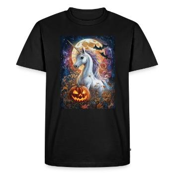 Cadeau d’Halloween Femmes Licorne Hommes Enfants - T-shirt Premium bio Homme - noir - Devant - Nico (187cm)
