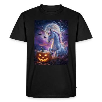 Cadeau d’Halloween Femmes Licorne Hommes Enfants - T-shirt Premium bio Homme - noir - Devant - Nico (187cm)
