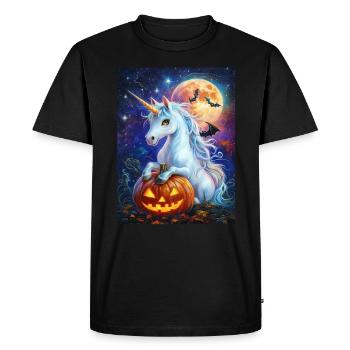 Cadeau d’Halloween Femmes Licorne Hommes Enfants - T-shirt Premium bio Homme - noir - Devant - Nico (187cm)