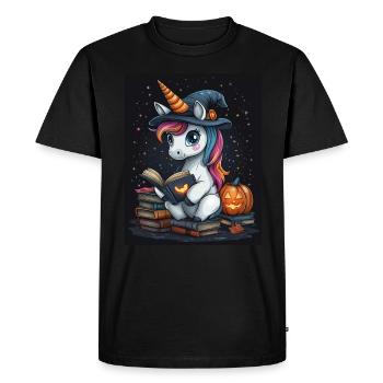 Cadeau d’Halloween Femmes Licorne Hommes Enfants - T-shirt Premium bio Homme - noir - Devant - Nico (187cm)